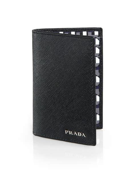 prada mens credit card holder|Prada men's bifold wallet.